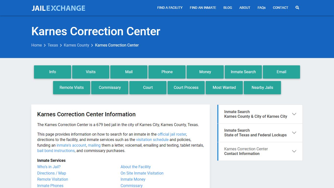 Karnes Correction Center, TX Inmate Search, Information - Jail Exchange